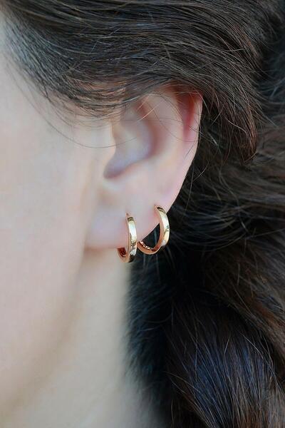 Sacce Scarves&Accessories İnce Mini Halka Küpe Rose Gold