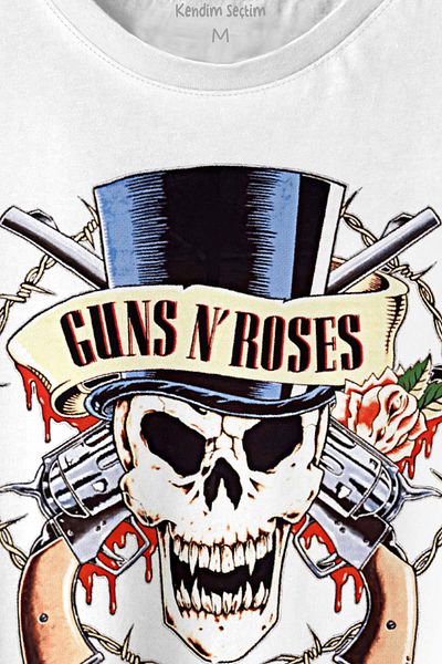 Kendim Seçtim Μπλουζάκι με στάμπα Guns N Roses And Rock Music Unisex T-shirt