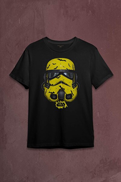 Kendim Seçtim Tricou cu imprimeu galben Star Wars Mask Tricou unisex