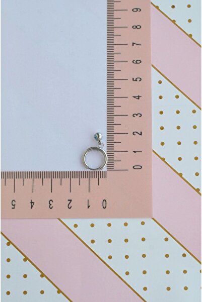 Sacce Scarves&Accessories Nazar Boncuklu Çelik Halka Küpe Gümüş Renk