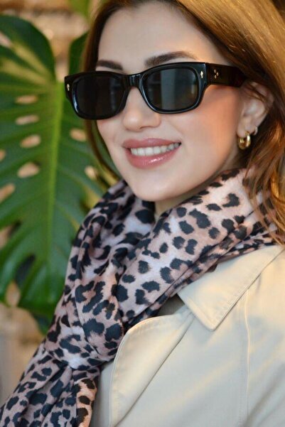 Sacce Scarves&Accessories Σάλι με μοτίβο λεοπάρδαλης με καφέ καφέ τόνους με καφέ καφέ σκιάδα με καφέ καφέ τόνους