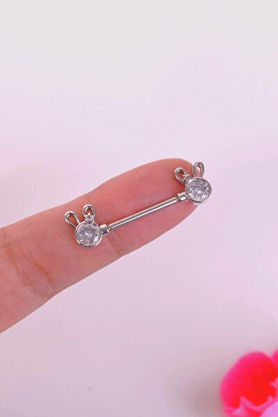 Sacce Scarves&Accessories Tavşan Kulak Nipple Piercing Mini Yıldızlı Tavşan K...