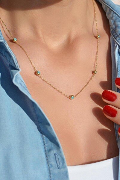 Sacce Scarves&Accessories Nazar Çelik Kolye Gold