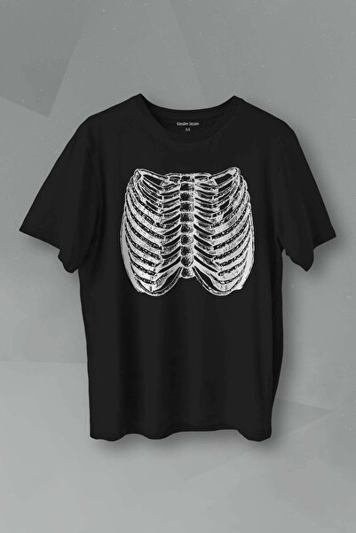 Kendim Seçtim Ripcage Skeleton unisex majica - print rendgenskog snimka grudn...