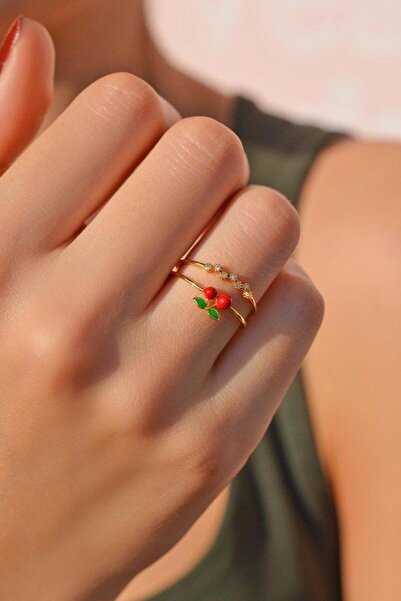 Sacce Scarves&Accessories Ayarlanabilir Kiraz Yüzük