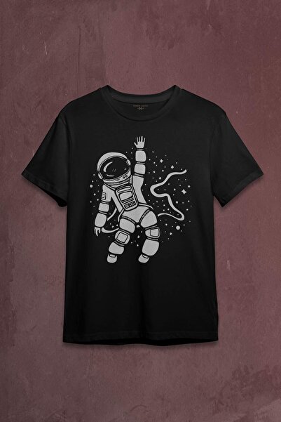 Kendim Seçtim Astronaut maše u svemiru Kosmos Štampano majica unisex T-shirt