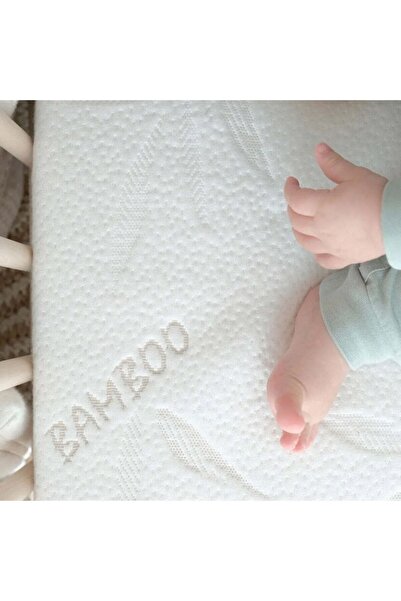 mc.pierobaby MC.PİEROBABY SOFT ORTOPEDİK BAMBU BEBEK YATAĞI PARK BEŞİK YATAĞI ÇOCUK YATAKLARI  7 CM