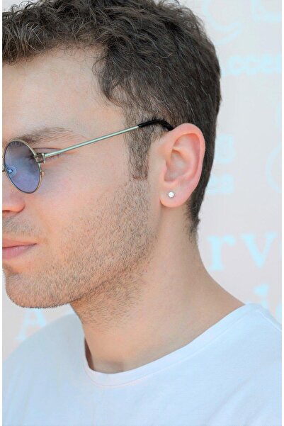 Sacce Scarves&Accessories حلق سوليتير رجالي حجم صغير