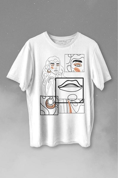 Kendim Seçtim Γραμμική τέχνη Γυναικείο σχέδιο Minimal printed T-shirt Unisex T-shirt