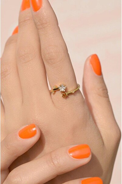 Sacce Scarves&Accessories Ayarlanabilir Yıldız Yüzük Gold