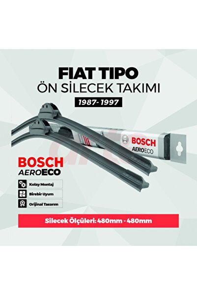 Bosch Fiat Tipo 1987-1997 Uyumlu Ön Silecek Takımı | Aeroeco Serisi | 2'li Set |
