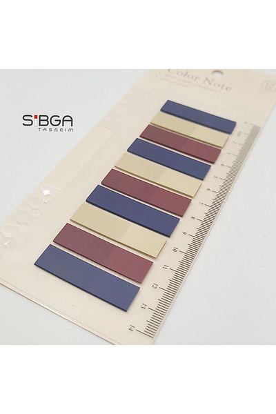 sibga tasarım Transparent Colored Post-It Note Paper - 200 Sheets Bookmark Sticker