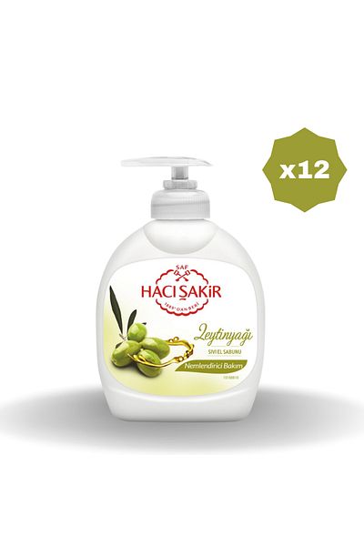 Hacı Şakir Hacişakir Olive Oil Liquid Soap 300 ml - (12 Pieces)