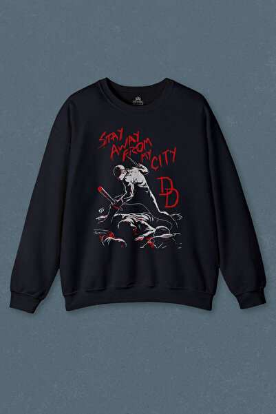 so cool Hanorac unisex bleumarin - Stay Away From My City DD Halloween Printed