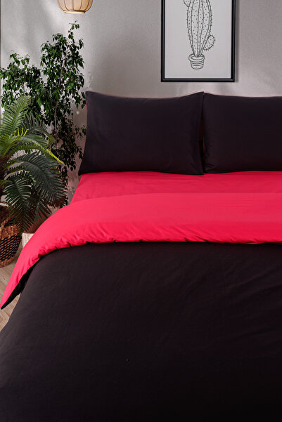Evim Cotton Akfil Duvet Cover Set 200X220 Red/Black