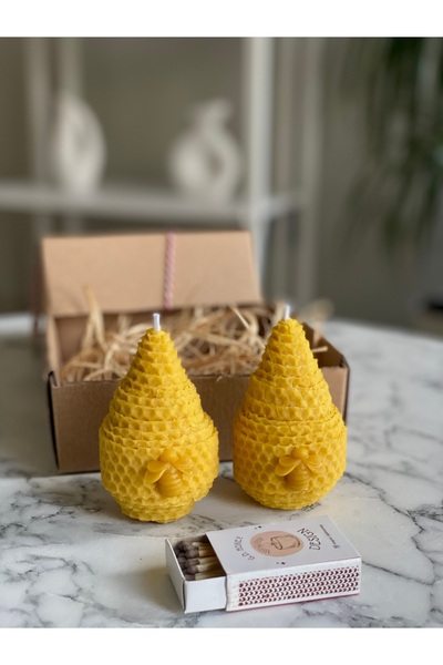 gd honey desing 2 Adet Sarma Bal Kovanı ve Arı Figürlü %100 Doğal El Yapımı B...