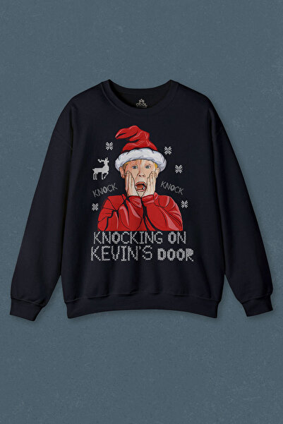 so cool Μπλε ναυτικό φούτερ Home Alone Home Alone Πρωτοχρονιά Knock Knock Kev...