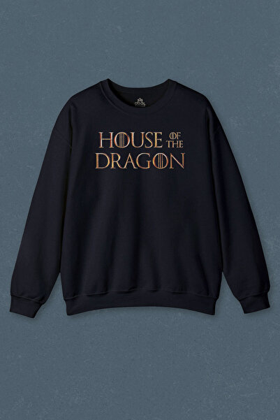 so cool Hanorac bleumarin House Of The Dragon Logo Targaryen Imprimat Sweat u...
