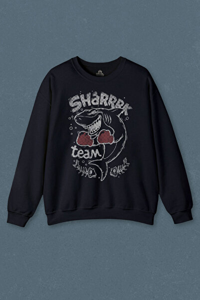 so cool Hanorac bleumarin Shark Team Dog Cravată Box Fight Fight Imprimat Transpirație unisex