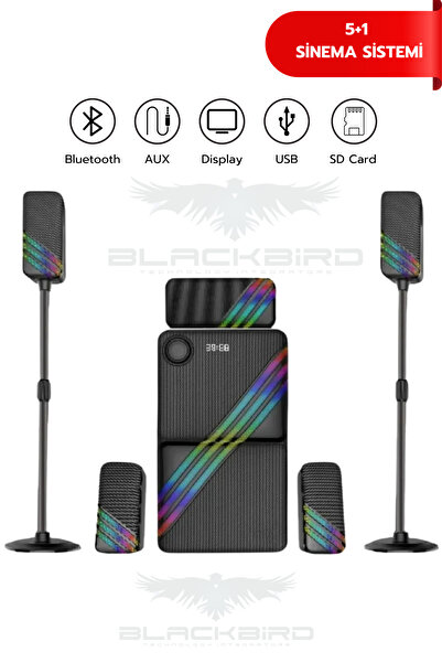 Blackbird Game Center Hepu HP-TV03 5+1 Surround Ev Sinema Ses Sistemi