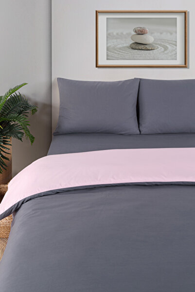 Evim Cotton Akfil Duvet Cover Set - 200X220 cm - Anthracite Powder