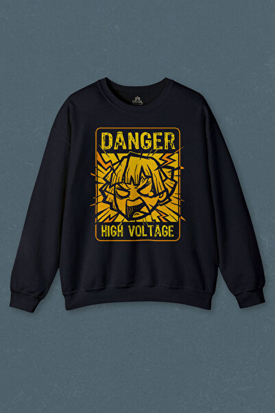 so cool Hanorac bleumarin Tricou Demon Slayer Zenitsu Anime Tanjiro Nezuko Im...