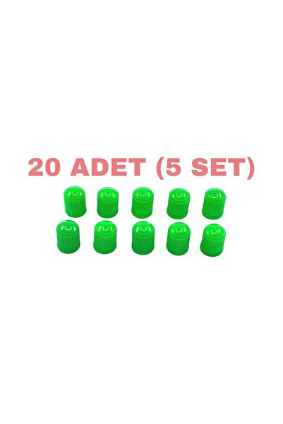 OEM 20  Adet Hidrojen Oto Lastik Sibop Subap Kapağı Yeşil