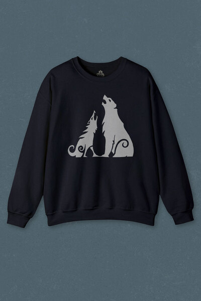 so cool Hanorac bleumarin Urs și lup God of War Ragnarök Imprimat Transpirați...