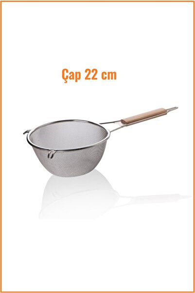EZMK EV GEREÇLERİ Ahşap Saplı Süzgeç / 22 cm
