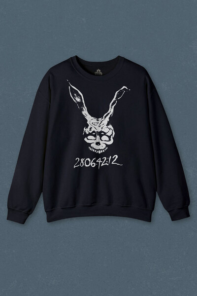 so cool Μπλε ναυτικό φούτερ Donnie Darko Ταινία με λευκό κουνέλι Ταινία με σκ...