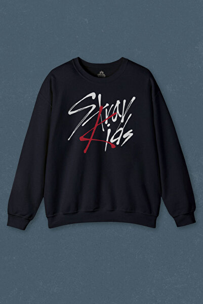so cool Hanorac bleumarin Stray Kids Sweat unisex cu imprimeu coreean K-Pop