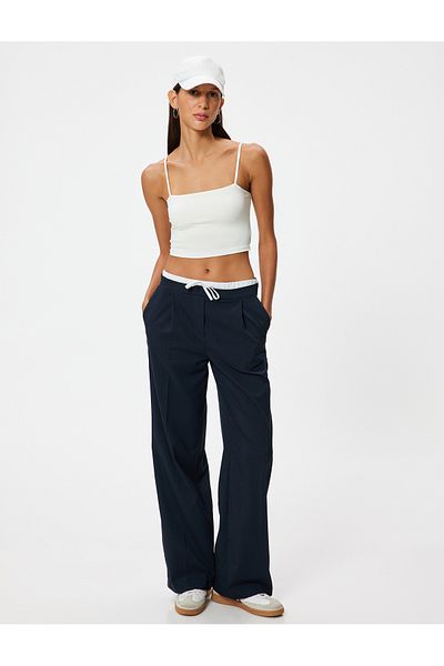 Koton Basic Slim Fit Rope Strap Crop Tank Top