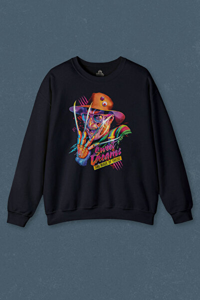 so cool Hanorac Albastru Marin Freddy Krueger Sweet Dreams Halloween Halloween Imprimat Transpirație Unisex