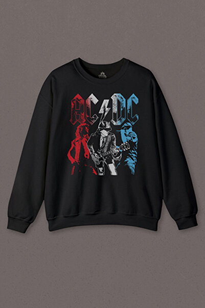 so cool قميص من النوع الثقيل AC Dc أحمر كلاريت أحمر رمادي أزرق أنجوس ومالكولم...