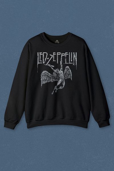 so cool Hanorac unisex Led Zeppelin Falling Angel Rock Music Printed Sweat