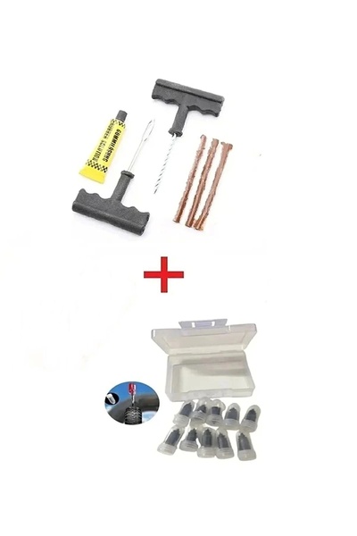 Realwest Lastik Tamir Kiti Fitil Atma Seti Lastik Tamir Kiti Kauçuk Vida Seti 2 Set