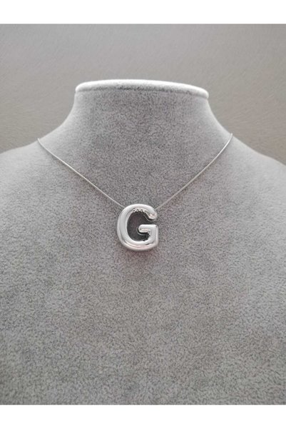 Judas Takı New Balloon Letter Necklace with Silver Steel Chain