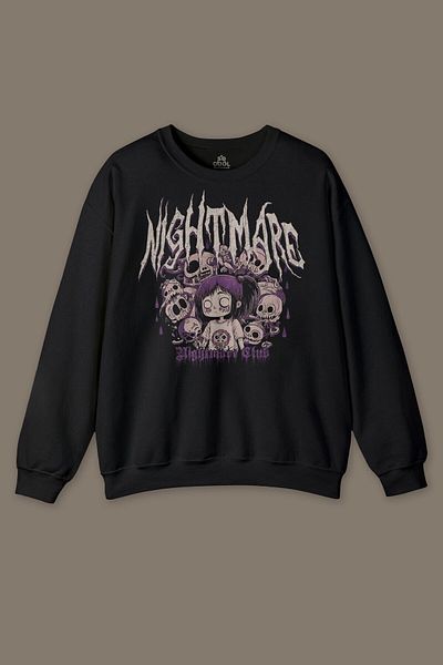 so cool Суитшърт с щампа на Nightmare Club Horror Club