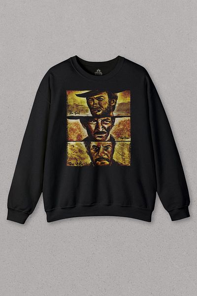 so cool Hanorac unisex The Good The Bad The Ugly Cinema Film The Good The Bad Ugly Transpirație imprimată