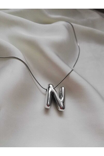 Judas Takı قلادة جديدة على شكل حرف بالون مع سلسلة فولاذية فضية