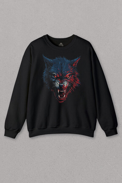 so cool Unisex dukserica bordo crvena plava vuk vuk crvena plava crna Štampan...