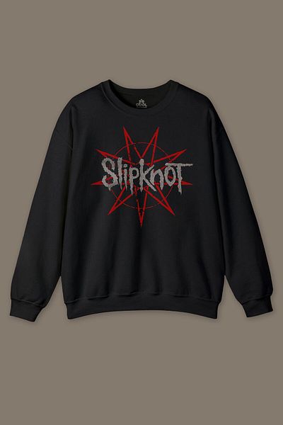 so cool Φούτερ με στάμπα Slipknot Red Star Rock Metal Music