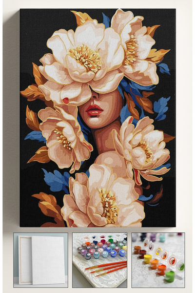 Akihabara Sayılarla Boyama Hobi Seti Çerçeveli Numaralı Tuval Fırça Boya Dahi...