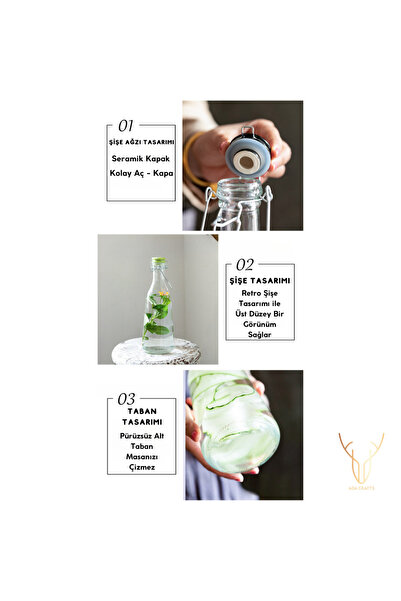 Ada Crafts Premium Product Quality Airtight Versatile Use Aesthetic Appearance Water Bottle 1 Liter