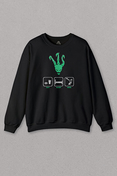 so cool Unisex crna majica Thresh Eat Sleep Hook League Lol igra igrač Štampa...