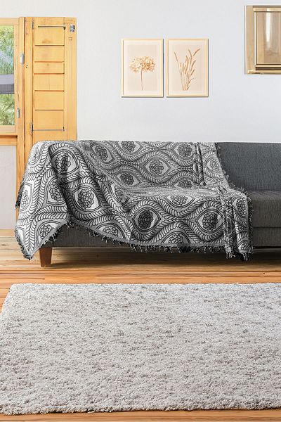 Rell Home غطاء أريكة قطني غير قابل للانزلاق - شال عمل