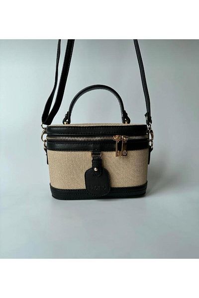 DEV 3 ADAM Black Cream Box Model Women's Handbag