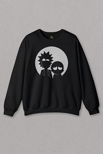 so cool Unisex dukserica Einstein Rick Štampano crna
