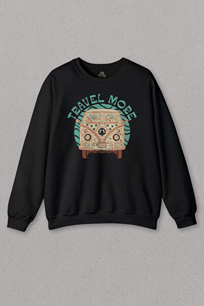 so cool Unisex dukserica Putujte više Woswos Retro Hipi 60-ih 70-ih Štampano ...