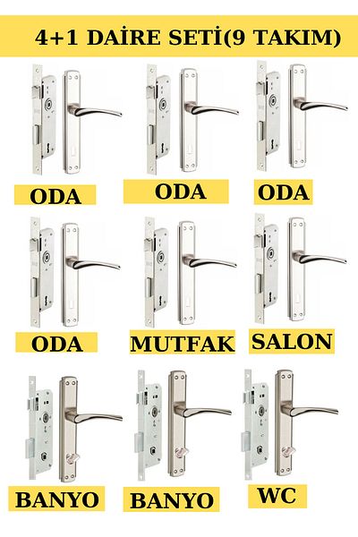 KALE Door Lock And Bravo Door Handle Sets Sets 4 1 Apartment